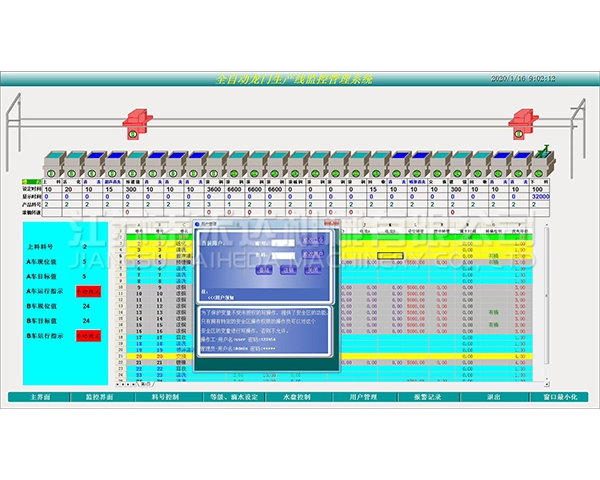 阿拉尔全自动龙门生产线监控管理系统